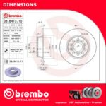 Brembo 272mm Rear Brake Discs Pair for Audi A1 A3 TT Golf MK6 MK7 MK8 - Image 2