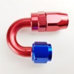 180 Degree Braided Hose End Fast Flow Fitting JIC AN-6 AN-8 AN-10 / AN6 AN8 AN10