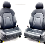 OEM 2008–2017 Audi A5 Coupe S-Line Front Black Leather Heated Seats - Left & Right Set
