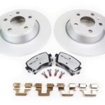 2X Meyle PD Rear Brake Discs & Pads Set Pair – 300 x 12mm Solid – Audi TT MK3 8V