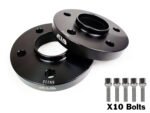 20mm Alloy Wheel Spacers + Extended Bolts for Audi A4 A5 A6 Q5 – 5X112 66.6