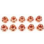 10 X Copper Collar Exhaust Manifold Nuts – M8X1.25 Audi VW Seat Skoda N90894601