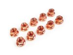 10 X Copper Collar Exhaust Manifold Nuts – M8X1.25 Audi VW Seat Skoda N90894601 - Image 2