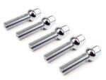5X Chrome Extended Wheel Nut Stud Bolts – For VW Audi Seat Skoda M14 x 1.5 45mm Ball Seat