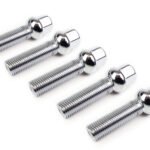5X Chrome Extended Wheel Nut Stud Bolts – For VW Audi Seat Skoda M14 x 1.5 45mm Ball Seat