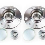 2X Meyle Rear Wheel Hub Flanges ABS Ring & Bearings Audi A3 TT MK1 FWD 1J0598477