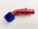45 Degree Push On Barb Hose End Fast Flow Fuel Fitting JIC AN-6 AN-8 AN-10