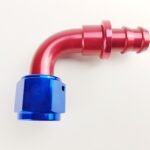 90 Degree Push On Barb Hose End Fast Flow Fuel Fitting JIC AN-6 AN-8 AN-10