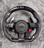 Custom R8-Style Carbon Fiber LED & Leather Steering Wheels - Audi A3, A4, A5, A6, S3, S4, S6, RS3, RS6