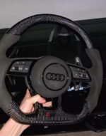 Custom R8-Style Carbon Fiber LED & Leather Steering Wheels - Audi A3, A4, A5, A6, S3, S4, S6, RS3, RS6 - Image 5