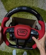 Custom R8-Style Carbon Fiber LED & Leather Steering Wheels - Audi A3, A4, A5, A6, S3, S4, S6, RS3, RS6 - Image 6
