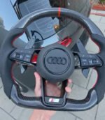 Custom R8-Style Carbon Fiber LED & Leather Steering Wheels - Audi A3, A4, A5, A6, S3, S4, S6, RS3, RS6 - Image 7