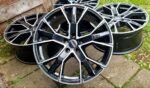 Complete Set of 4 R19 5x112 Alloy Wheels - Black with Machined Face Finish (Made in Germany, Excellent Condition) - Image 3