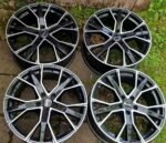 Complete Set of 4 R19 5x112 Alloy Wheels - Black with Machined Face Finish (Made in Germany, Excellent Condition)