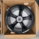 New Genuine Audi Sport 19-Inch 5-Spoke Alloy Wheel Set - Gloss Black with Diamond-Cut Machined Face - Image 6