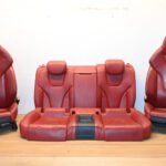 OEM Audi B8 A5 S5 Complete Front & Rear Leather Seats and Matching Door Card Panel Set - Magma Red (2008–2012 Models)