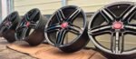 Authentic OEM 18-Inch Audi 5-Spoke Gloss Black Alloy Wheel Set - 7.5Jx18 ET52 5x112 with Center Cap Options