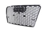 2012–2015 Audi A7 / S7 (C7) RS7 Style Gloss Black Front Main Mesh Grille with Chrome Frame - Image 2