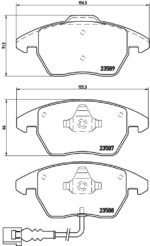 Brembo Front Brake Pad Set P85075 for 288mm Discs VW Audi Seat Skoda 1K0698151 - Image 2