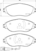 Genuine Brembo P85144 – Front Brake Pad Set – VW Audi Seat Skoda – 5Q0698151K - Image 2