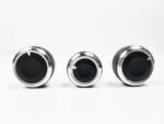 A/C Heater Blower Dials Knobs Buttons Set Chrome Black Alloy VW Golf MK5 2004-09 - Image 3