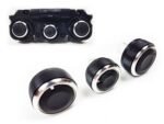A/C Heater Blower Dials Knobs Buttons Set Chrome Black Alloy VW Golf MK5 2004-09