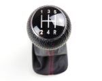 Audi A6 C5 [1997-01] 5 Speed Manual Gear Shift Knob & Gaiter with Red Stitching - Image 2