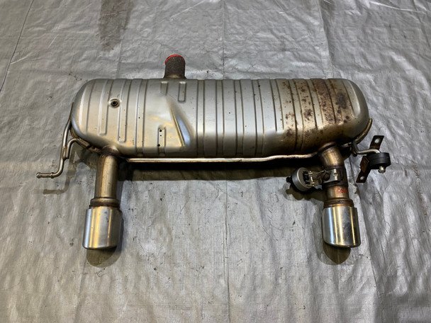 exh1 2004-2006 Audi TT 3.2 Quattro Dual Tip Exhaust Muffler / Valved / OEM / T1021 - Image 1