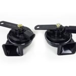 High & Low Tone Horns Signal Klaxons Pair Set for VW Golf MK5 MK6 Jetta Scirocco