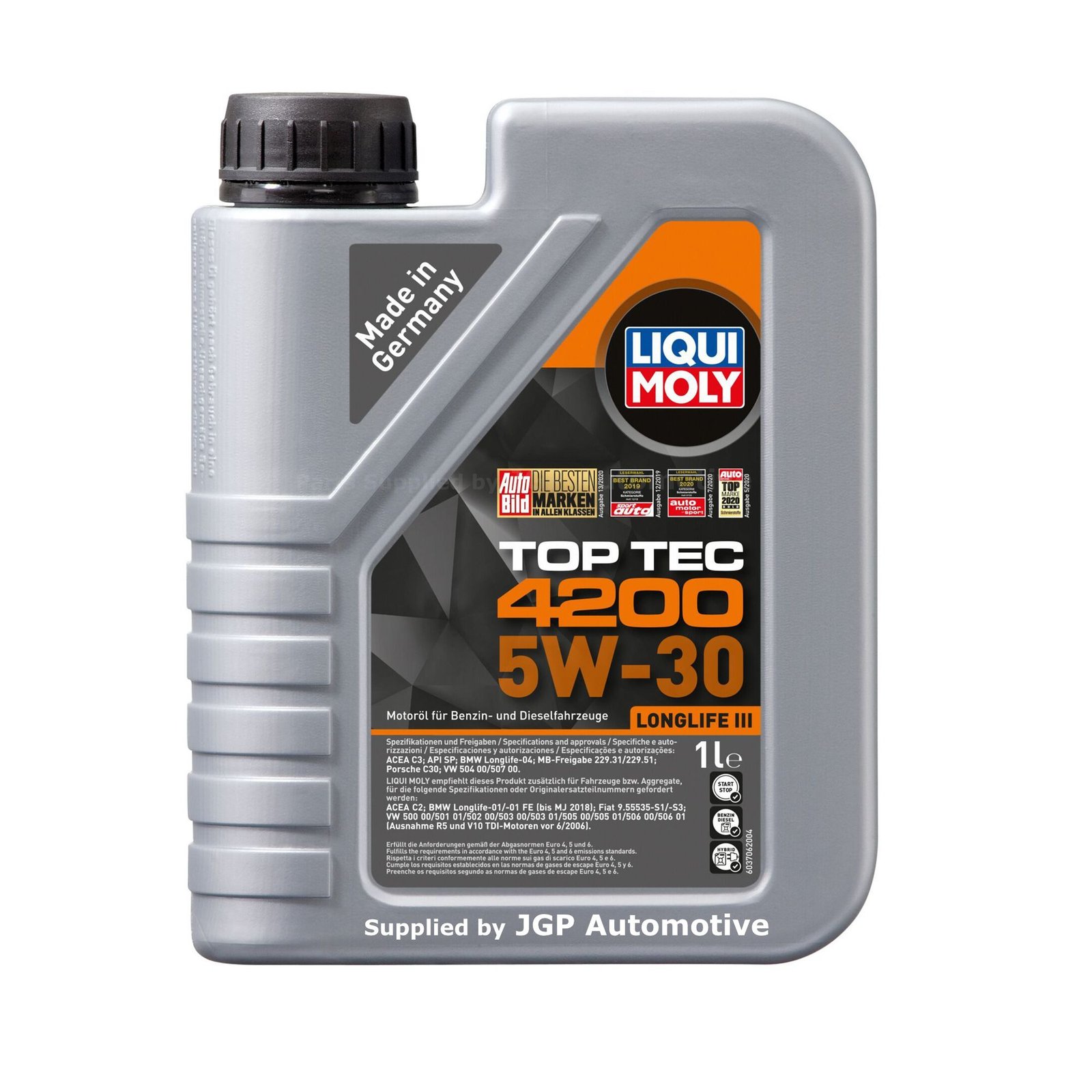liqui-moly-1l-top-tec-4200-5w-30-engine-oil-bmw-vw-porsche-approved-long-life-7670-p.jpg Liqui Moly 1L Top Tec 4200 5W 30 Engine Oil – BMW VW Porsche Approved Long Life - Image 1