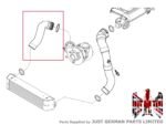 Turbo Boost Hose to Intercooler Pipe O/S Right BMW E60 E61 520D 5 Series 7808416 - Image 3
