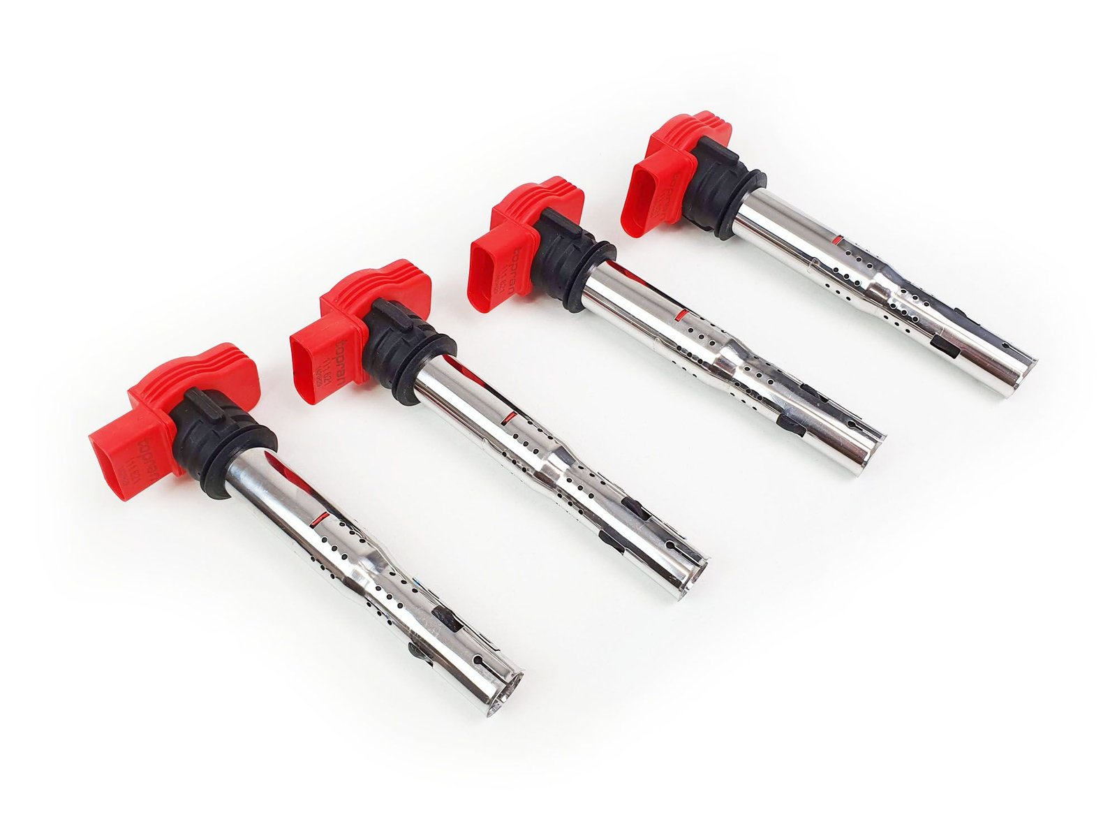 vw-audi-tfsi-tsi-4x-red-r8-ignition-pencil-coil-packs-upgrade-set-06e905115e-6884-p.jpg VW Audi TFSI TSI – 4X Red R8 Ignition Pencil Coil Packs Upgrade Set 06E905115E - Image 1