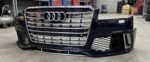 OEM Audi A8 / S8 / A8L (D4 / 4H) W12 Complete Front Bumper Assembly – Dark Blue (With Grille, ACC, Camera & PDC) - Image 4