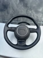 OEM Audi A6 / A7 C7 3-Spoke Leather Steering Wheel Assembly with Airbag & Multifunction Controls – Black