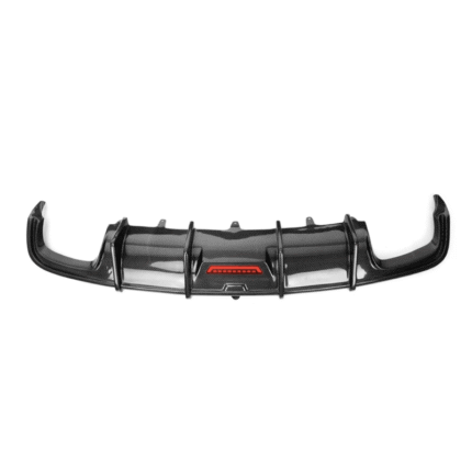 2016-2018 Audi A6 C7.5 S-Line / S6 CAP Style Carbon Fiber Rear Bumper Diffuser with LED Brake Light