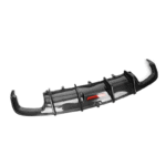 2016-2018 Audi A6 C7.5 S-Line / S6 CAP Style Carbon Fiber Rear Bumper Diffuser with LED Brake Light - Image 4
