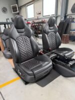 OEM Audi A6 A7 C7 / 4G Competition Leather Interior Set – Black Diamond Quilted / Red Stitching (Full Electric, Heated) - Image 3