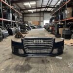 OEM Audi A8 / S8 / A8L (D4 / 4H) W12 Complete Front Bumper Assembly – Dark Blue (With Grille, ACC, Camera & PDC)