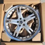 20" SS Aftermarket 3-Piece Look 5-Spoke Chrome Lip Alloy Wheel for 2007 Audi A8 D3 (245/40ZR20 Tire Fitment) - Image 3