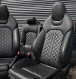 Genuine OEM Audi A6 A7 C7 / 4G S-Line Leather Sport Interior Set – Black Diamond Quilted / Silver Stitching (Full Electric, Heated) - Image 3